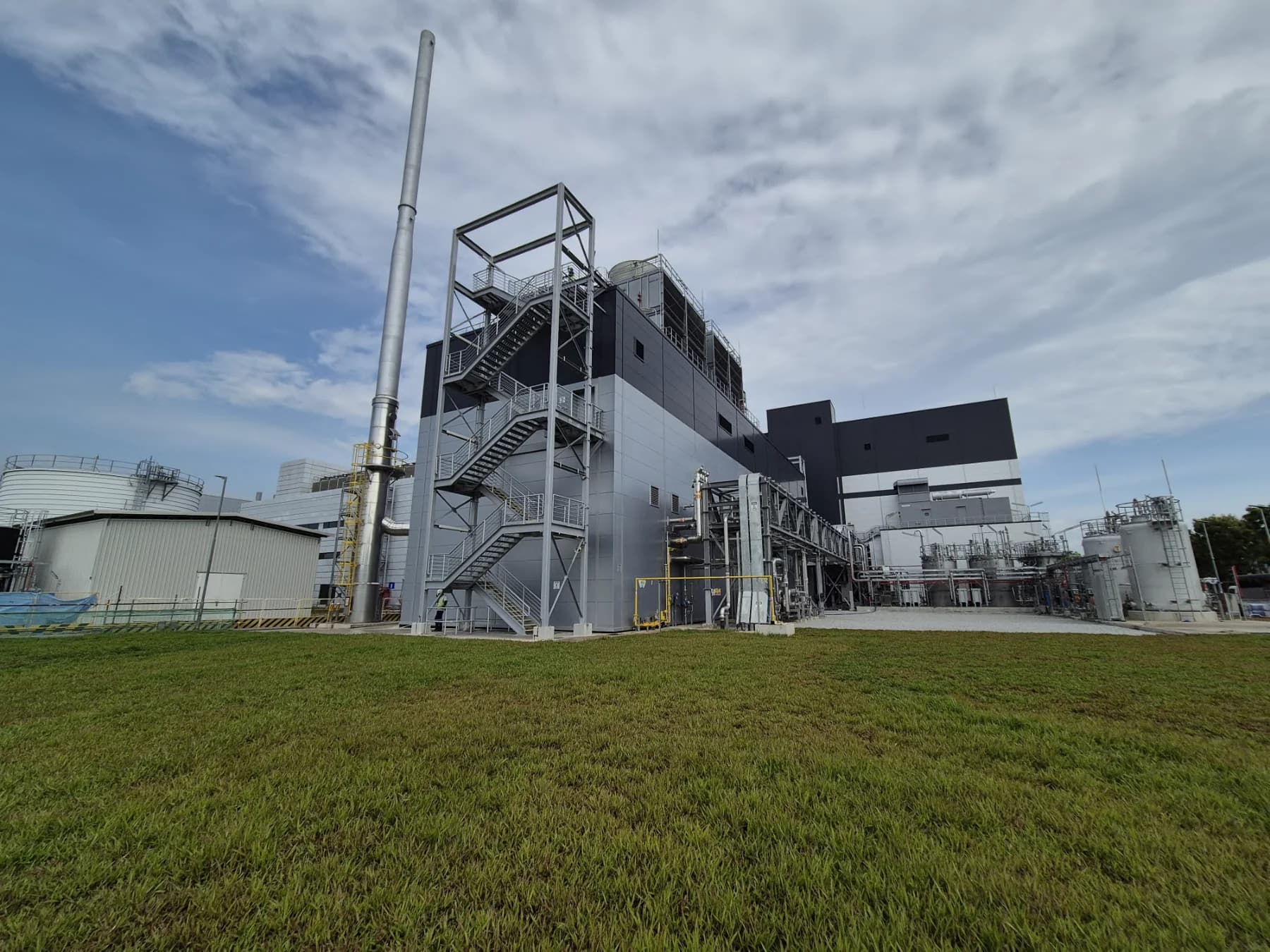 Novartis production facility and process infrastructure viewed across the landscape