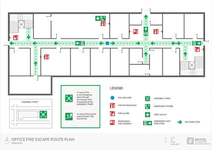 Fire Escape Distance analysis workflow
